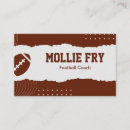 Search for football coach business cards Trainer