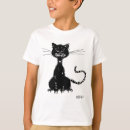 Search for black cat kids tshirts Evil