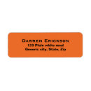 Search for orange black return address labels Simple