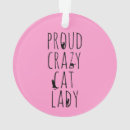 Search for crazy cat lady christmas tree decorations Pink