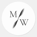 Search for traditional wedding stickers Monogrammed