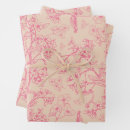 Search for vintage pink toile wrapping paper Botanical