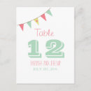 Search for table numbers postcards Yellow