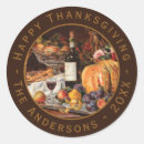 Search for vintage thanksgiving stickers Pumpkin