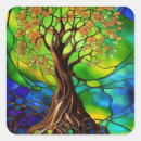 Search for tree of life square stickers Colourful