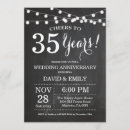 Search for 35 years invitations Black and white