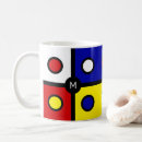 Search for red black yellow mugs Piet mondrian
