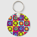 Search for funky pattern key rings Retro