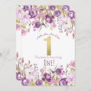 Search for lavender 1st birthday invitations Flowers