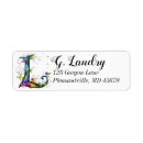 Search for monogram l return address labels For her