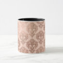 Search for pink damask mugs Vintage