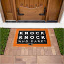 Search for funny halloween doormats Black