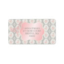 Search for pink damask return address labels Shabby