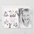 Search for four ever wild birthday invitations Party animals