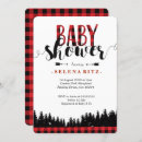 Search for buffalo baby shower invitations Red plaid