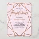Search for geometric christening invitations Girl