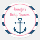 Search for pink anchor stickers Nautical baby shower