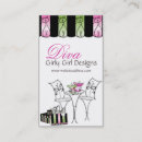 Search for diva business cards Girly girl