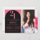 Search for pink 21st birthday invitations Aesthetic