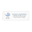 Search for baby stroller return address labels Blue
