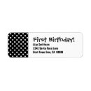 Search for black polka dot return address labels Simple