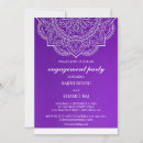 Search for purple engagement party invitations Mandala