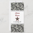 Search for star print invitations Zebra