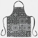 Search for black and white damask aprons Grey