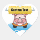 Search for funny pig cartoon stickers Pink