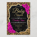 Search for pink leopard baby shower invitations Cheetah