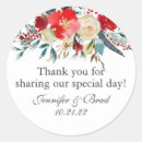 Search for romantic floral watercolor stickers Red