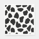 Search for black and white cow napkins Country