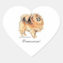Search for heart dog stickers Pomeranian