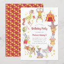 Search for circus animal birthday invitations Children