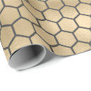 Search for hexagon wrapping paper Gold
