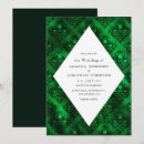 Search for green damask wedding invitations Emerald