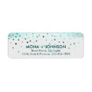 Search for blue dots return address labels Glitter