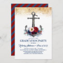 Search for nautical graduation invitations Navy blue