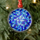 Search for stained glass pattern christmas tree decorations Blue