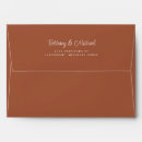 Search for burnt orange envelopes Return address