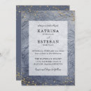Search for dusty blue and gold wedding invitations Rustic