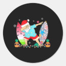 Search for hawaiian surfing stickers Santa