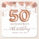 Search for 50th birthday party coasters Glitter