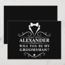 Search for groomsman cards Black and white