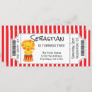 Search for circus tickets birthday invitations Red