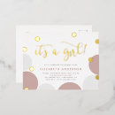 Search for foil baby girl shower invitations It's a girl