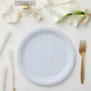 Search for blue gingham plates Vintage
