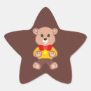 Search for cute brown teddy bear stickers Red