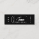 Search for ticket business cards Cheers