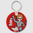Search for rock guitar key rings Red